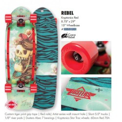 Круизер Dusters SS17 Rebel Cruiser Kryptonic Red 29